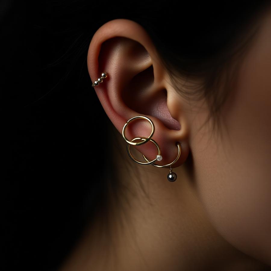 Curated ear piercings